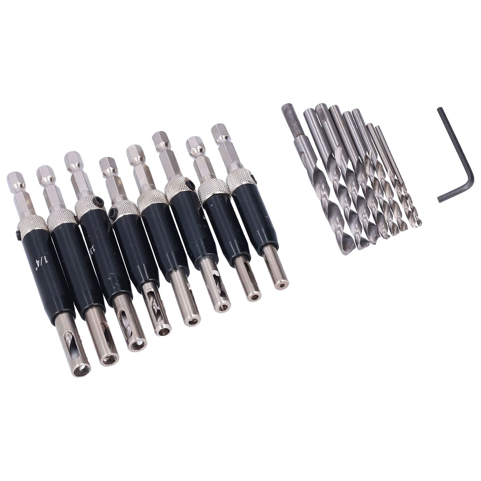 17pcs Hinge Drills Set Self Centering Door Drill Bit Kit with Hex Wrench for Woodworking V1294-YM0523-3114210122711