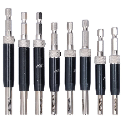 17pcs Hinge Drills Set Self Centering Door Drill Bit Kit with Hex Wrench for Woodworking V1294-YM0523-3114210122711