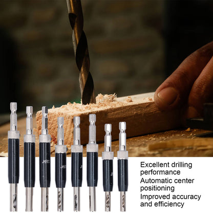 17pcs Hinge Drills Set Self Centering Door Drill Bit Kit with Hex Wrench for Woodworking V1294-YM0523-3114210122711