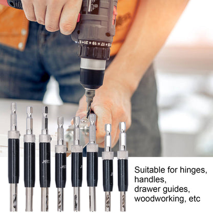 17pcs Hinge Drills Set Self Centering Door Drill Bit Kit with Hex Wrench for Woodworking V1294-YM0523-3114210122711