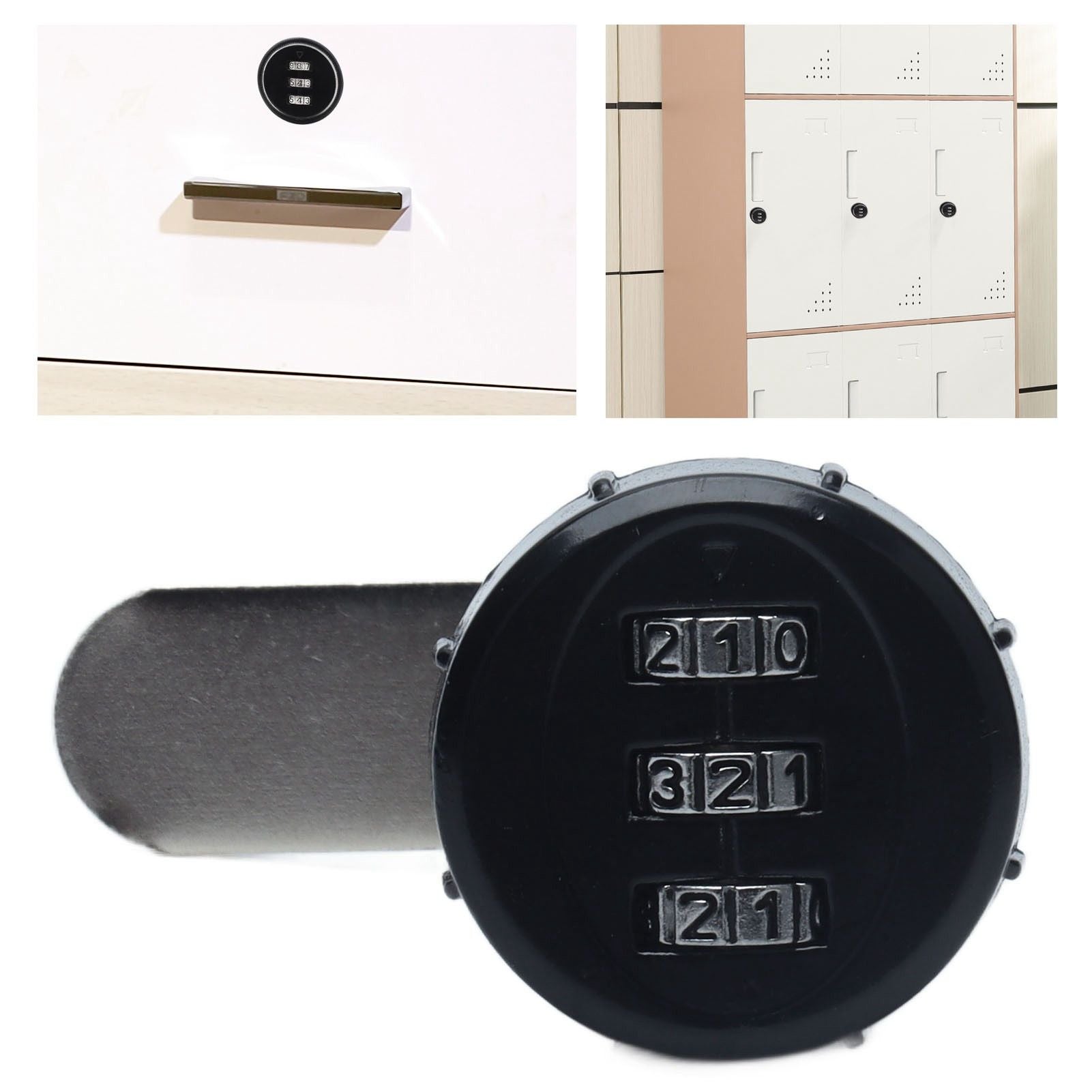 Mechanical Password Cam Lock 3 Digit Combination Camlock for Wardrobe Safe Deposit Box Mailbox V1294-YM0523-3114210123311