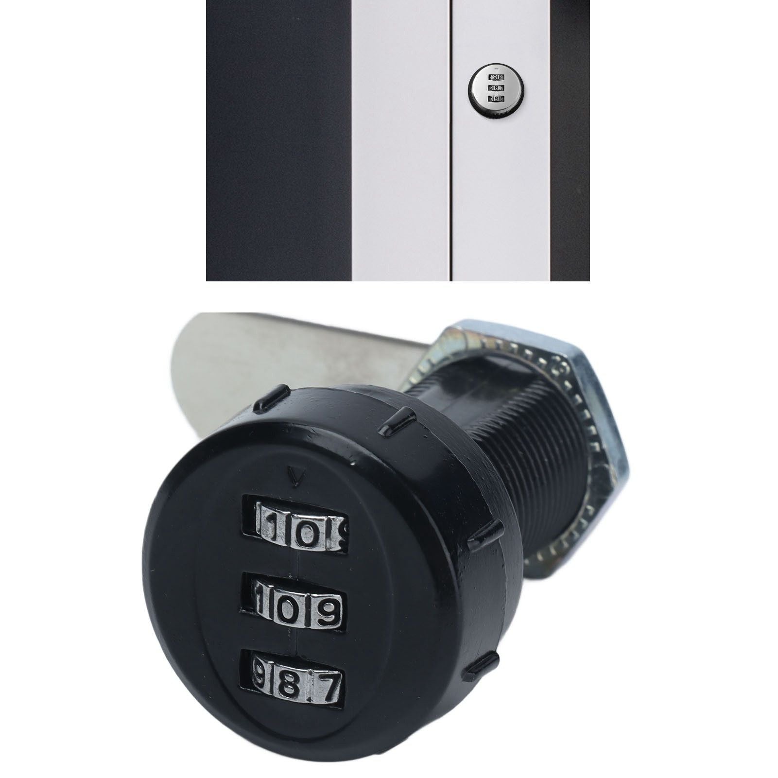 Mechanical Password Cam Lock 3 Digit Combination Camlock for Wardrobe Safe Deposit Box Mailbox V1294-YM0523-3114210123311