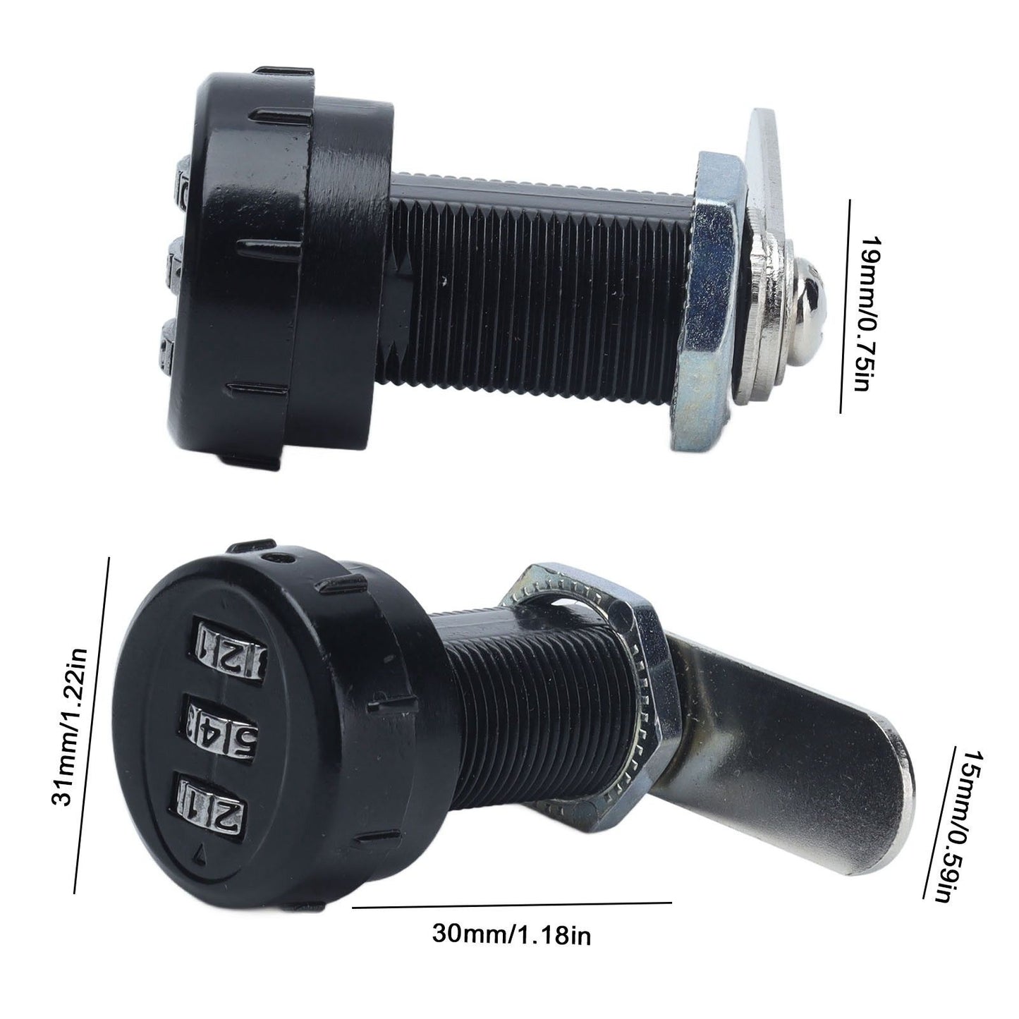Mechanical Password Cam Lock 3 Digit Combination Camlock for Wardrobe Safe Deposit Box Mailbox V1294-YM0523-3114210123311