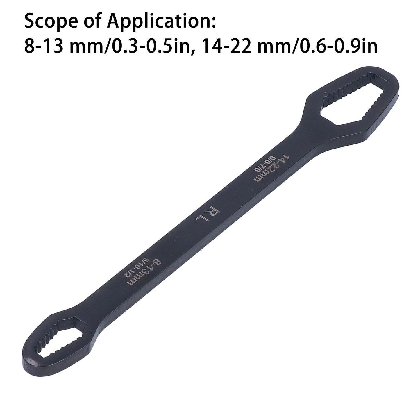 Multifunctional Self Tightening Universal Wrench 8-22mm High Hardness Double Ended WrenchBlack V1294-YM0523-3114210123911