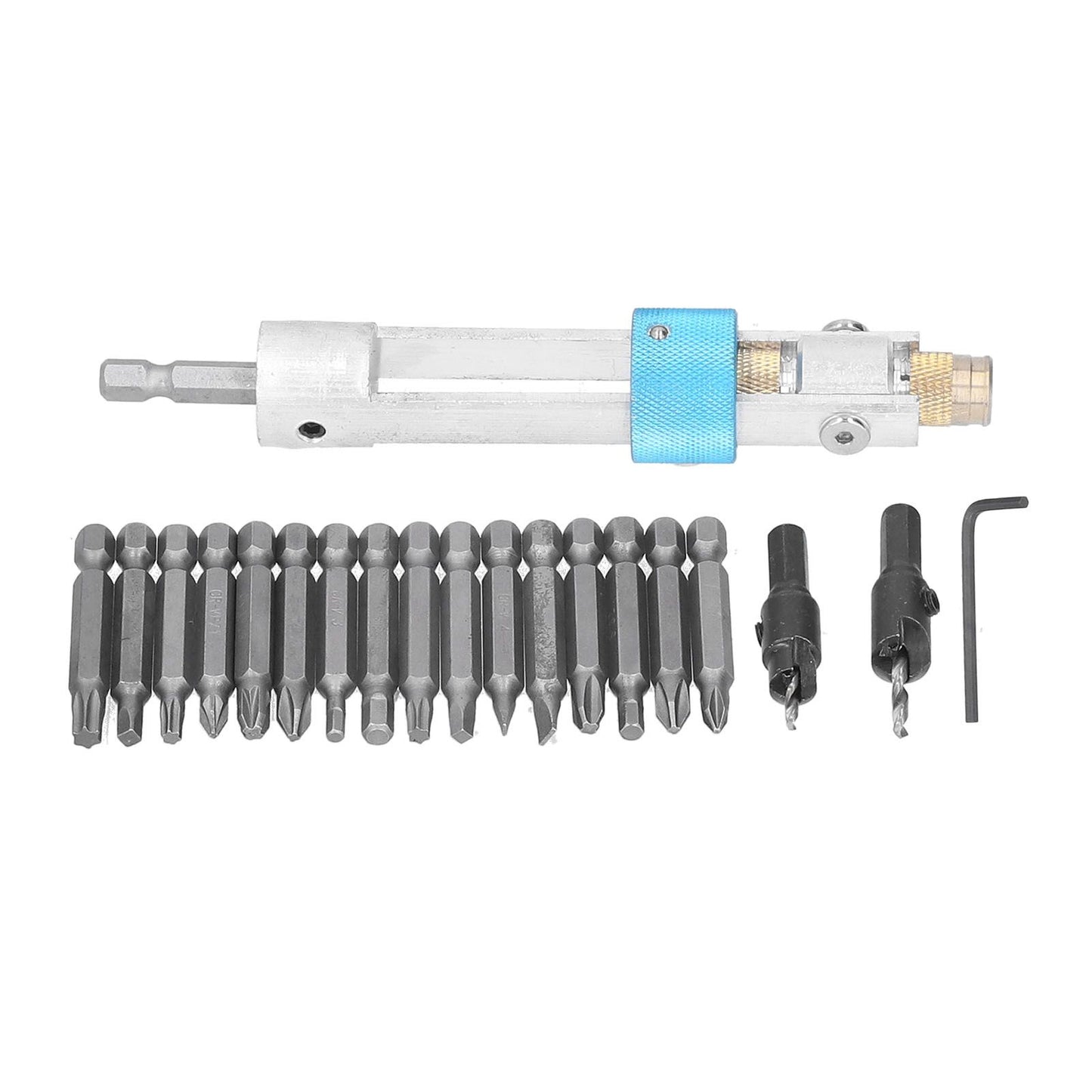 20Pcs/Set Countersink Drill Bit High Speed Steel Screwdriver Bits Screw Driver Converter Hand Tool Repair Set V1294-YM0523-3114210124211