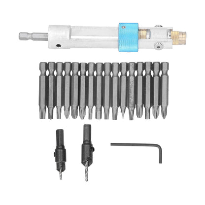 20Pcs/Set Countersink Drill Bit High Speed Steel Screwdriver Bits Screw Driver Converter Hand Tool Repair Set V1294-YM0523-3114210124211