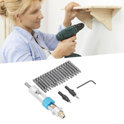 20Pcs/Set Countersink Drill Bit High Speed Steel Screwdriver Bits Screw Driver Converter Hand Tool Repair Set V1294-YM0523-3114210124211