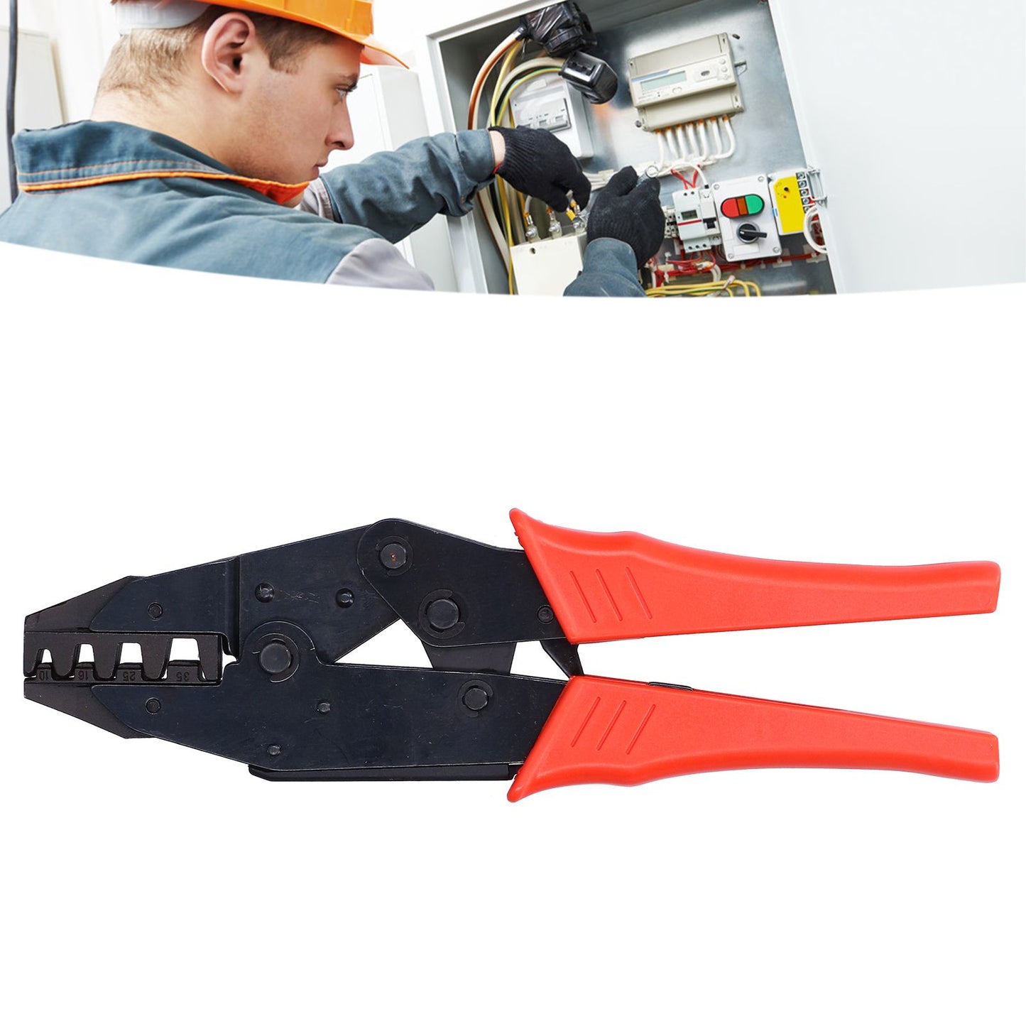HS-35WF Wire Terminal Crimper Tool Cold Pressing Insulated Terminal Crimper for Home Decoration Wiring V1294-YM0523-3114210128311