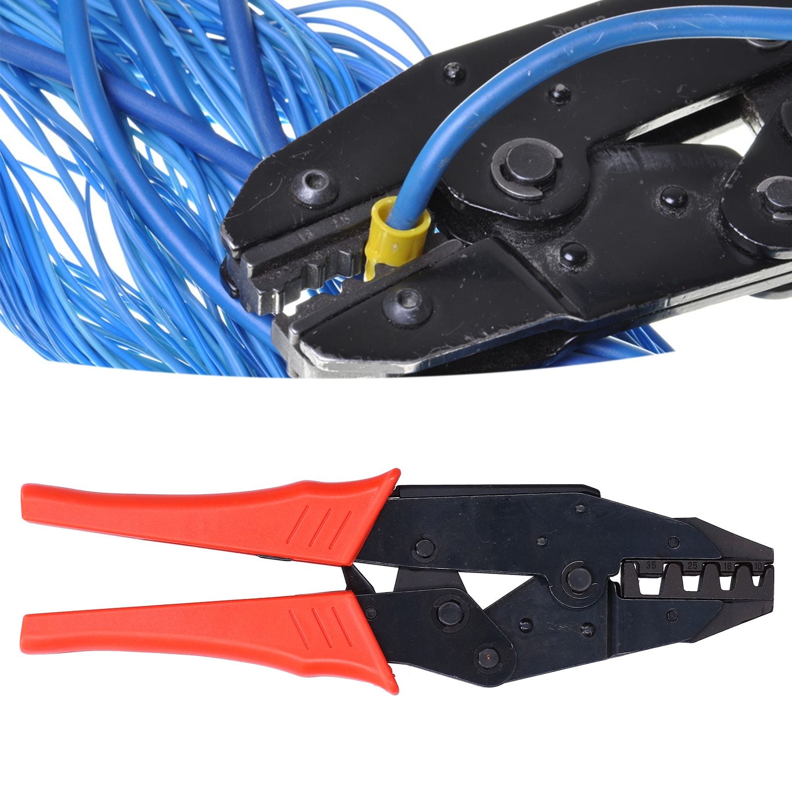 HS-35WF Wire Terminal Crimper Tool Cold Pressing Insulated Terminal Crimper for Home Decoration Wiring V1294-YM0523-3114210128311