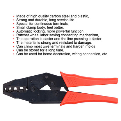 HS-35WF Wire Terminal Crimper Tool Cold Pressing Insulated Terminal Crimper for Home Decoration Wiring V1294-YM0523-3114210128311