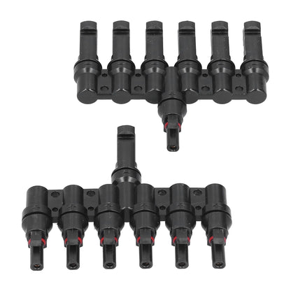 1 to 6 Branch Connector 6 Way Solar Panel Branch Connector Waterproof Male Female Cable Connector V1294-YM0523-3114210129311