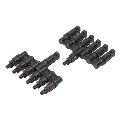 1 to 6 Branch Connector 6 Way Solar Panel Branch Connector Waterproof Male Female Cable Connector V1294-YM0523-3114210129311