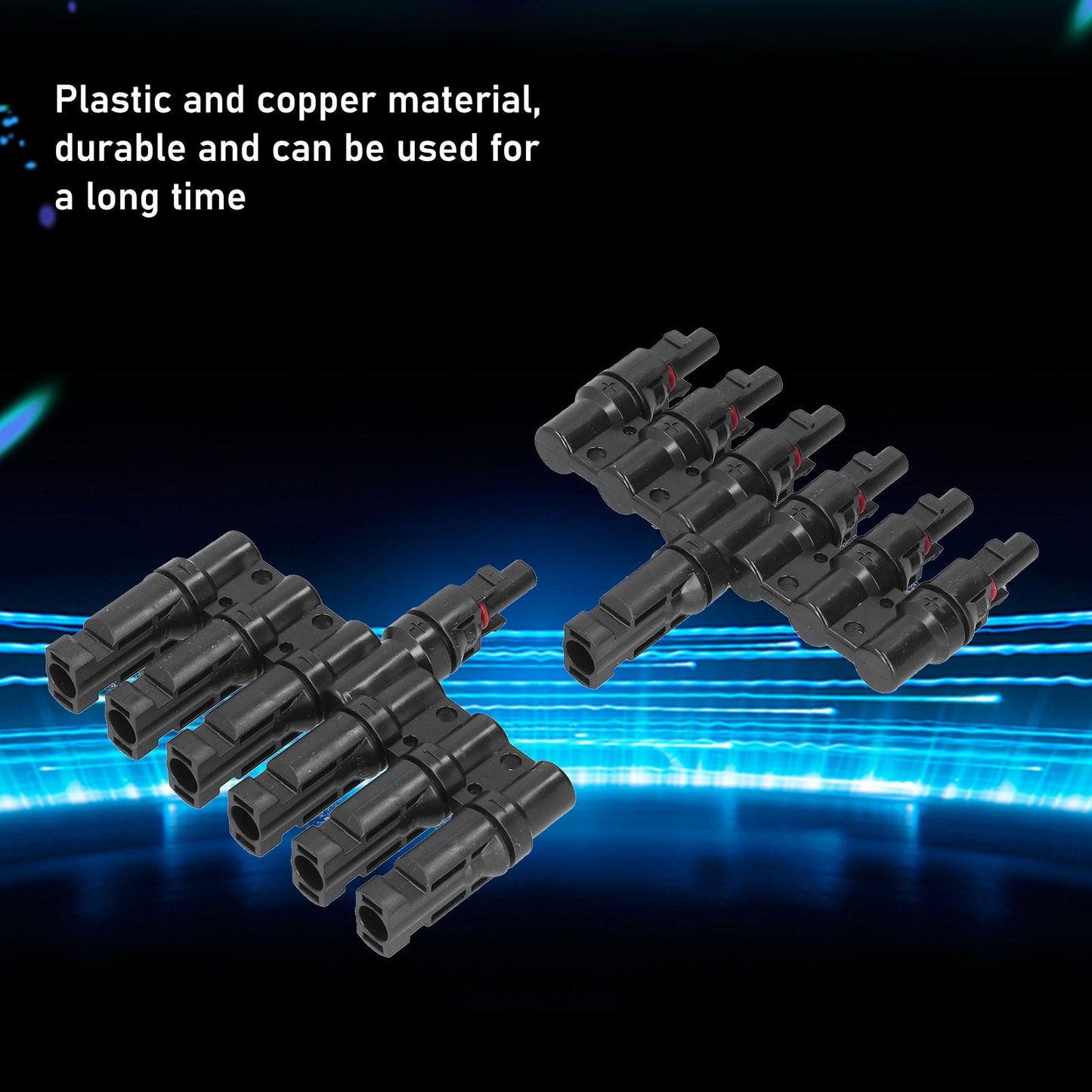 1 to 6 Branch Connector 6 Way Solar Panel Branch Connector Waterproof Male Female Cable Connector V1294-YM0523-3114210129311