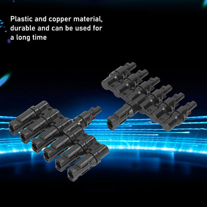 1 to 6 Branch Connector 6 Way Solar Panel Branch Connector Waterproof Male Female Cable Connector V1294-YM0523-3114210129311