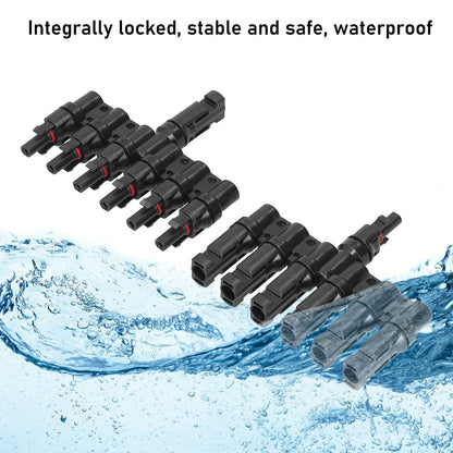 1 to 6 Branch Connector 6 Way Solar Panel Branch Connector Waterproof Male Female Cable Connector V1294-YM0523-3114210129311