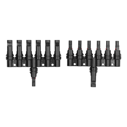1 to 6 Branch Connector 6 Way Solar Panel Branch Connector Waterproof Male Female Cable Connector V1294-YM0523-3114210129311