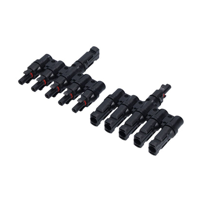 1 to 5 Branch Connector 5 Way Solar Panel Cable Branch Connector IP67 Waterproof Male Female Connector V1294-YM0523-3114210129411