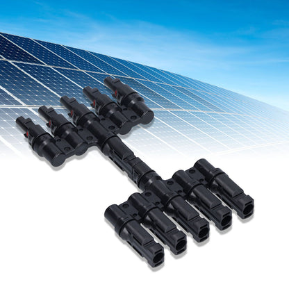 1 to 5 Branch Connector 5 Way Solar Panel Cable Branch Connector IP67 Waterproof Male Female Connector V1294-YM0523-3114210129411