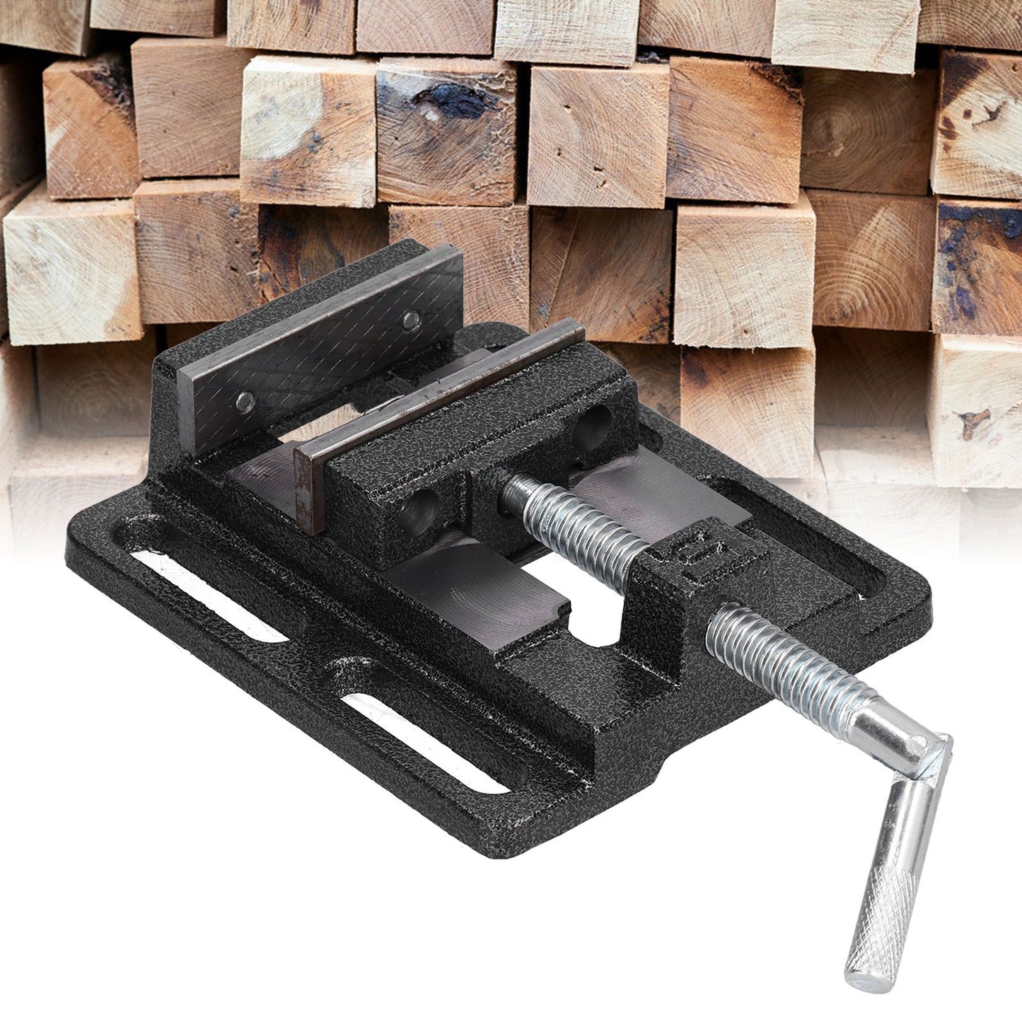 Flat Drill Press Vise American Style Accurate Mini Bench Vise for Home Mechanical Maintenance V1294-YM0523-3114210130311