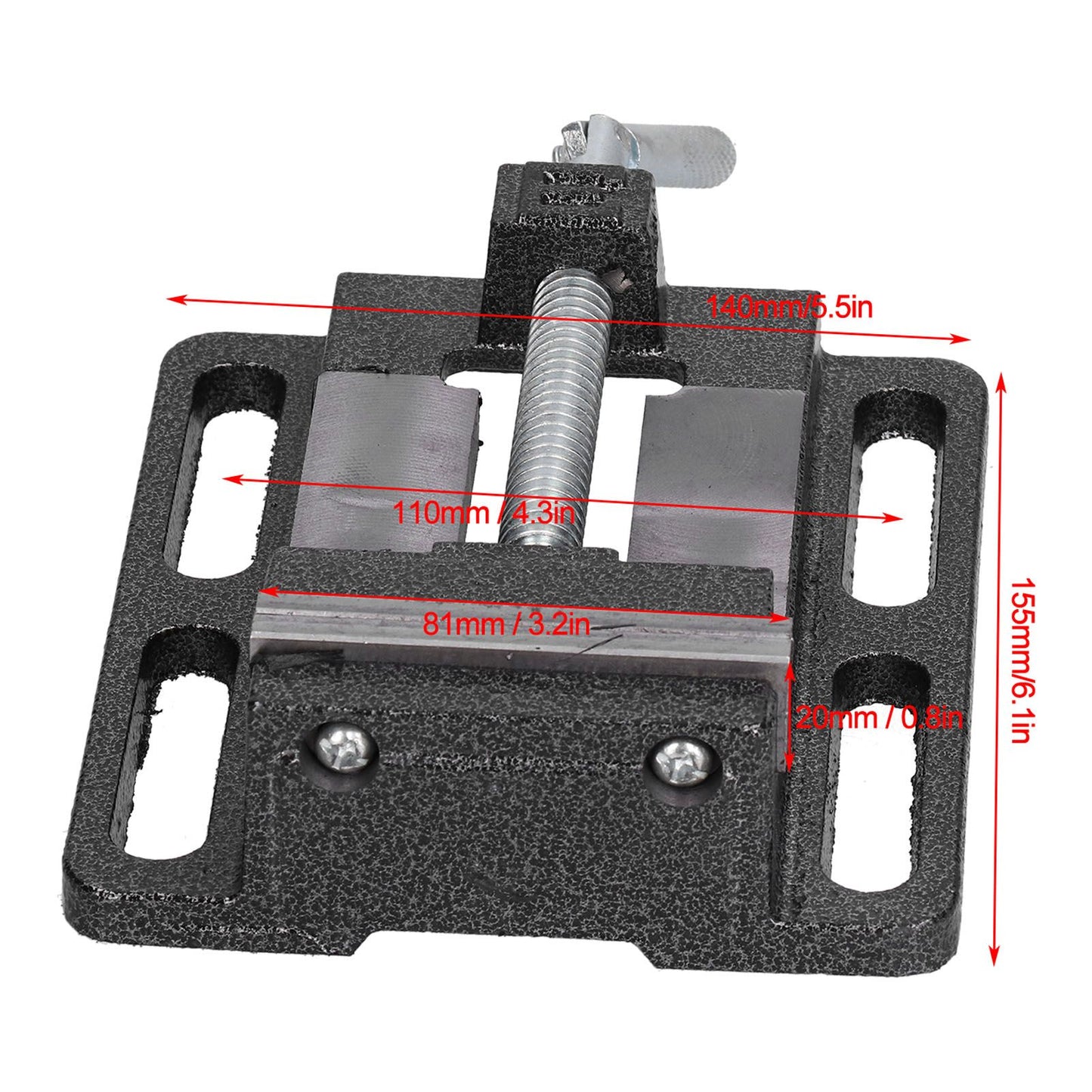 Flat Drill Press Vise American Style Accurate Mini Bench Vise for Home Mechanical Maintenance V1294-YM0523-3114210130311