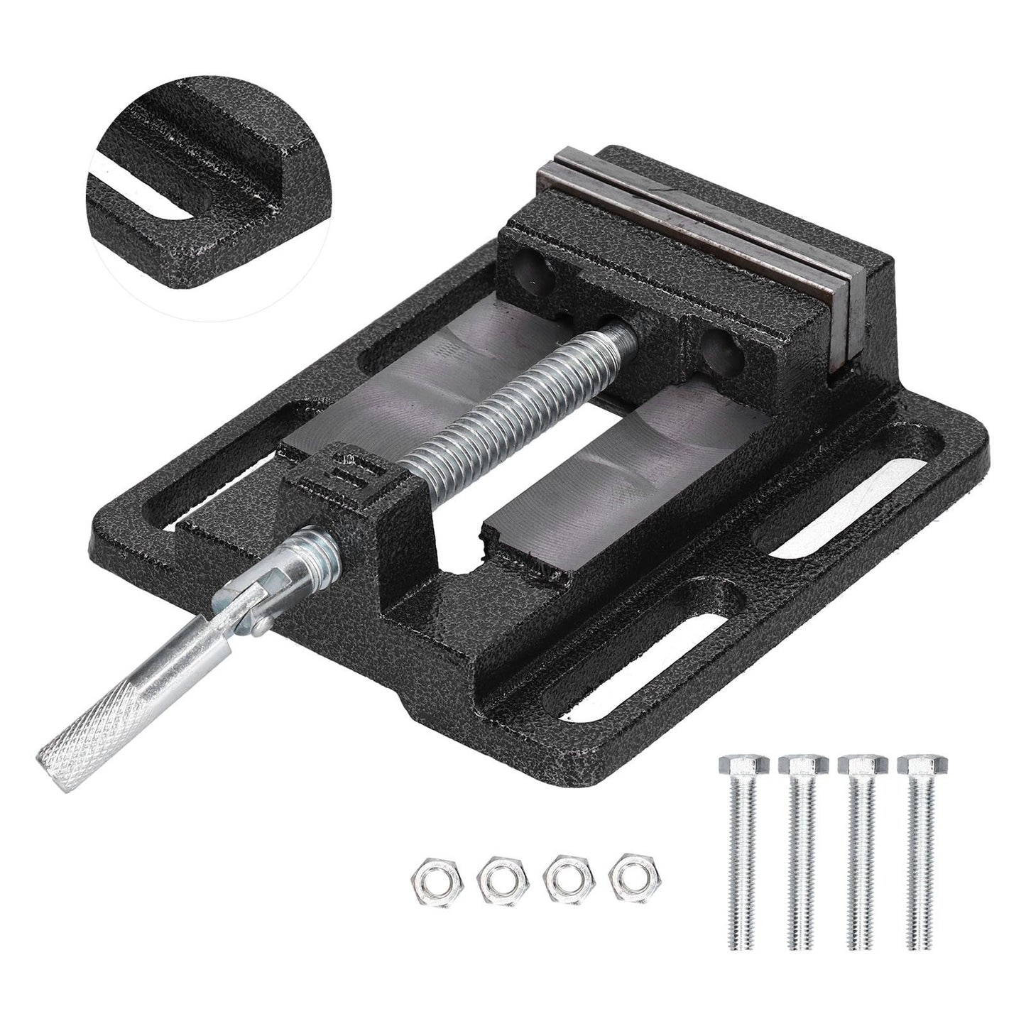 Flat Drill Press Vise American Style Accurate Mini Bench Vise for Home Mechanical Maintenance V1294-YM0523-3114210130311