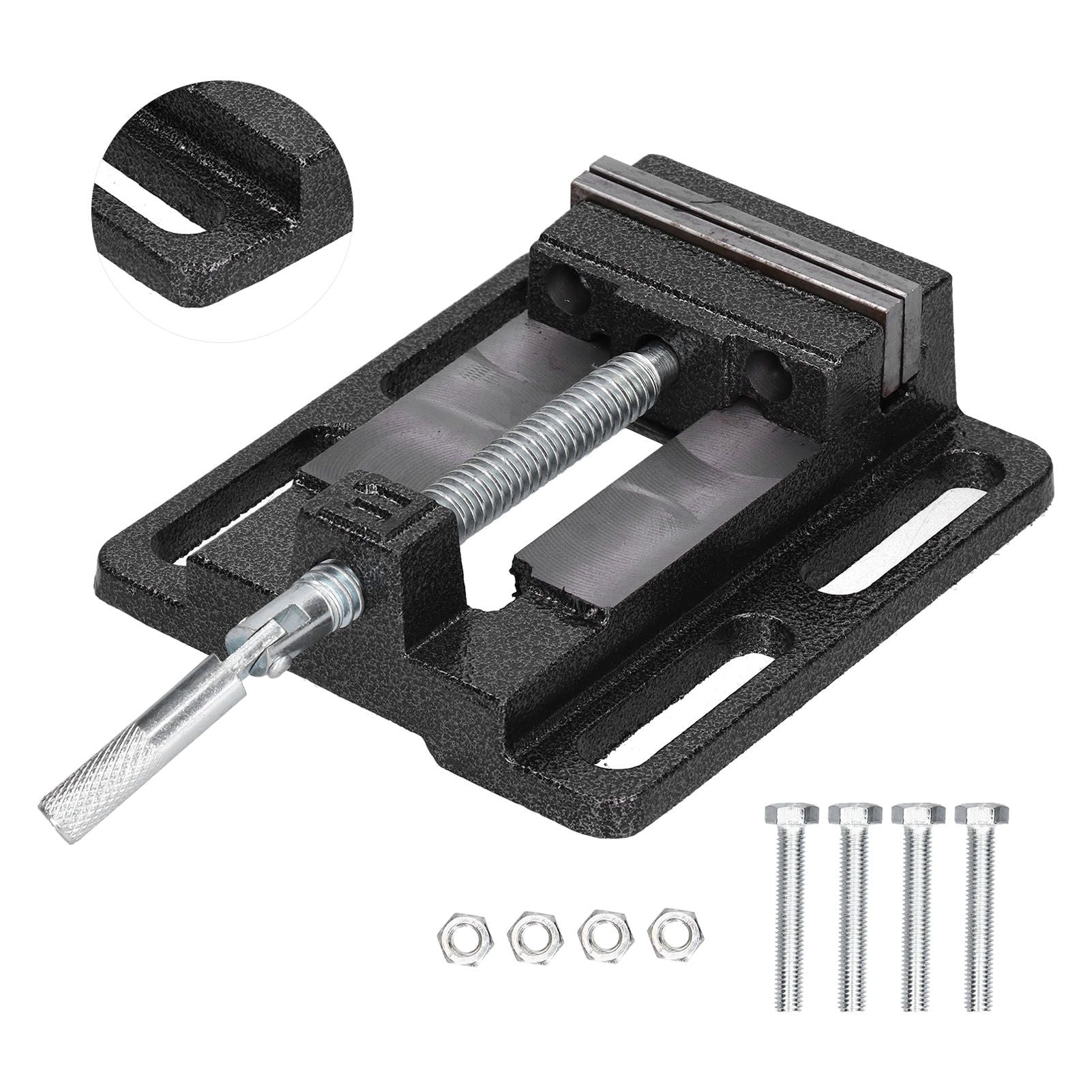Flat Drill Press Vise American Style Accurate Mini Bench Vise for Home Mechanical Maintenance V1294-YM0523-3114210130311