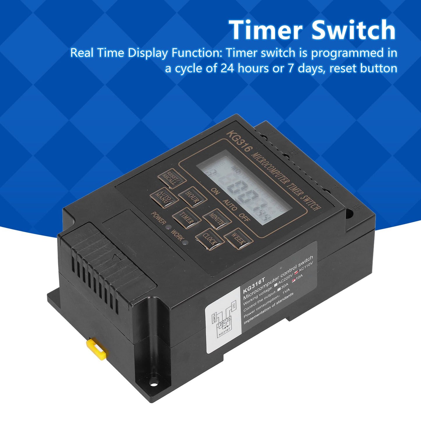 110V Timer Switch Kg316t Automatic Timing Controller 10A for Outdoor Street Lamp Power V1294-YM0523-3114210130811