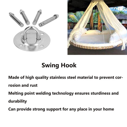 Yoga Hammock Hook Stainless Steel Swing Hook Punch Bag Ceiling Hook with Expansion Bolt for Gym V1294-YM0523-3114210131211