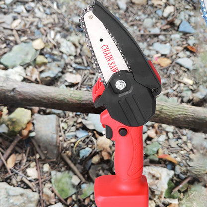 Mini Chainsaw Rechargeable Cordless Electric Chainsaw Wood Cutting Pruning Chain Saw for Garden V1294-YM0523-3114210131311