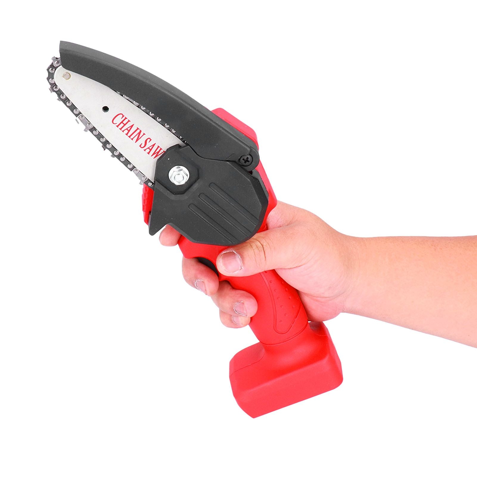 Mini Chainsaw Rechargeable Cordless Electric Chainsaw Wood Cutting Pruning Chain Saw for Garden V1294-YM0523-3114210131311