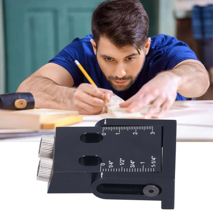 Oblique Hole Locator 15 degrees Pocket Slant Holes Jig Kit Woodworking Positioner with Drill Bits V1294-YM0523-3114210132211