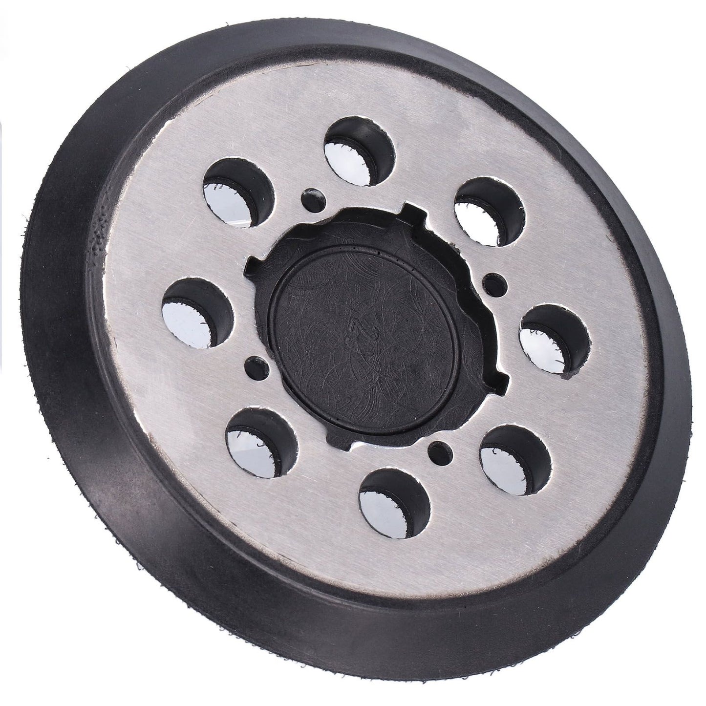 5in Polisher Backing Plate 8-Hole Black Aluminum Alloy for Electric Sander Finishing Buffing V1294-YM0523-3114210132511