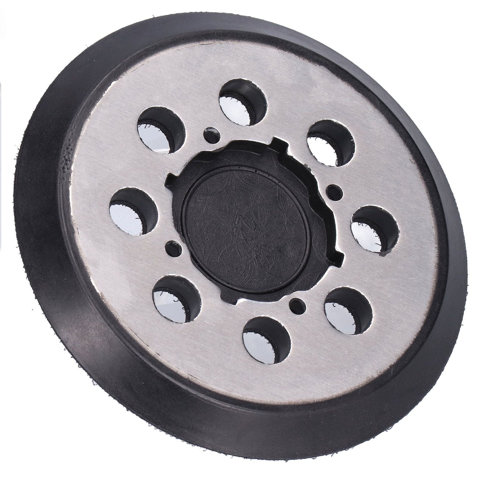 5in Polisher Backing Plate 8-Hole Black Aluminum Alloy for Electric Sander Finishing Buffing V1294-YM0523-3114210132511