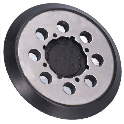 5in Polisher Backing Plate 8-Hole Black Aluminum Alloy for Electric Sander Finishing Buffing V1294-YM0523-3114210132511