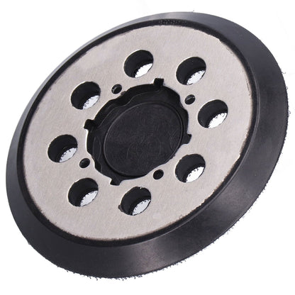 5in Polisher Backing Plate 8-Hole Black Aluminum Alloy for Electric Sander Finishing Buffing V1294-YM0523-3114210132511