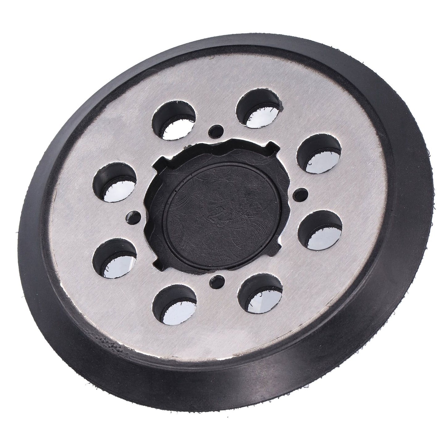 5in Polisher Backing Plate 8-Hole Black Aluminum Alloy for Electric Sander Finishing Buffing V1294-YM0523-3114210132511