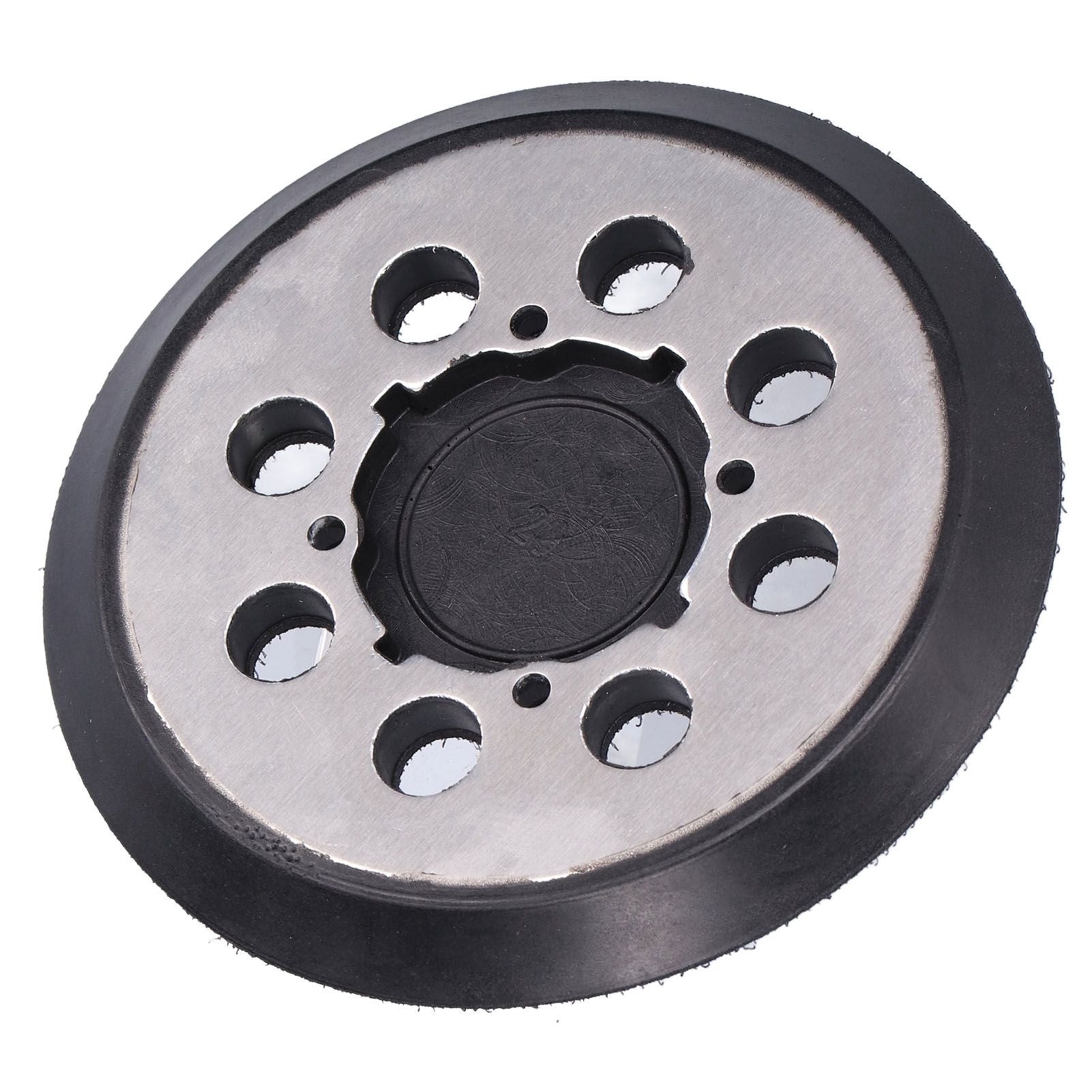 5in Polisher Backing Plate 8-Hole Black Aluminum Alloy for Electric Sander Finishing Buffing V1294-YM0523-3114210132511