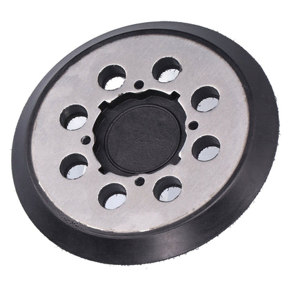 5in Polisher Backing Plate 8-Hole Black Aluminum Alloy for Electric Sander Finishing Buffing V1294-YM0523-3114210132511