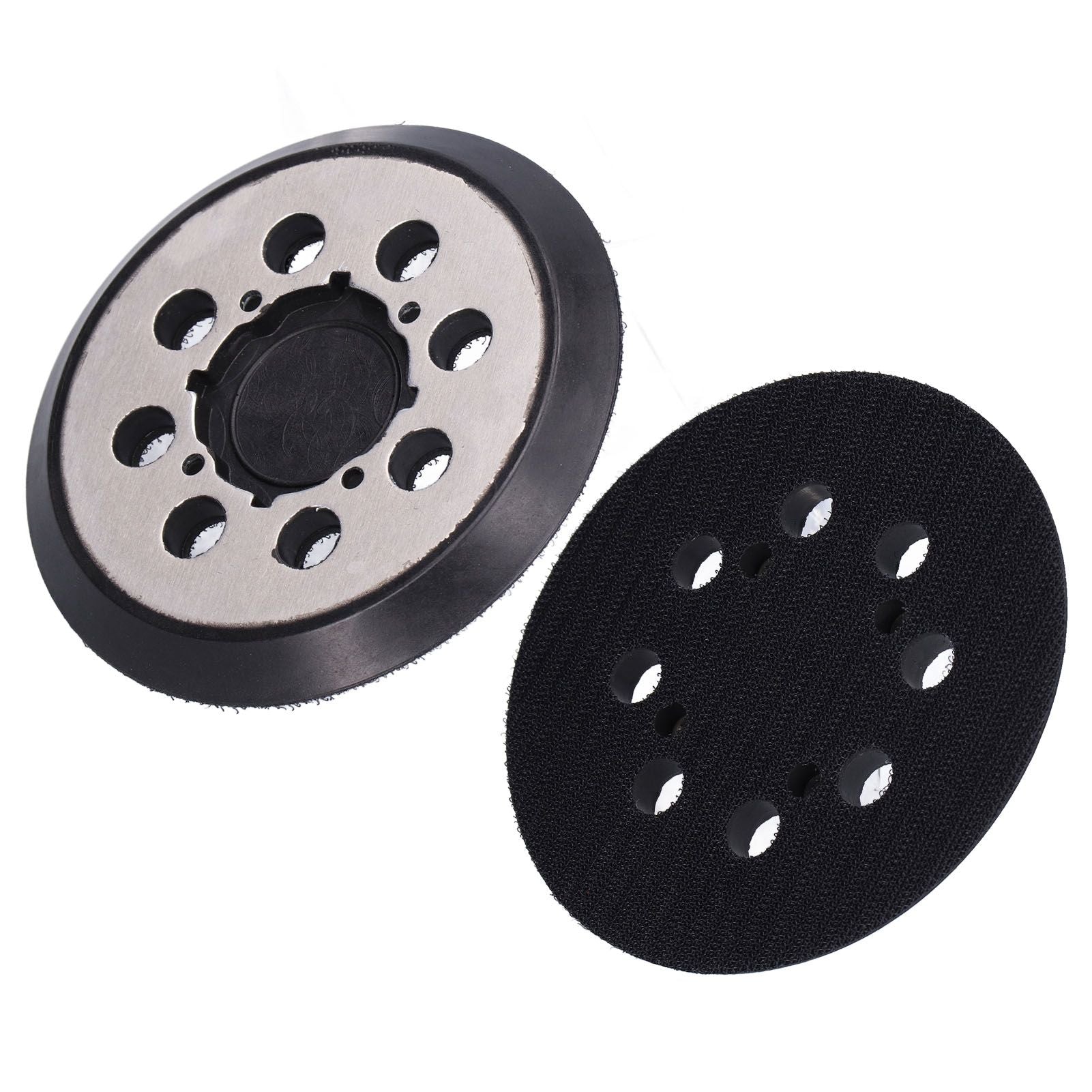 5in Polisher Backing Plate 8-Hole Black Aluminum Alloy for Electric Sander Finishing Buffing V1294-YM0523-3114210132511