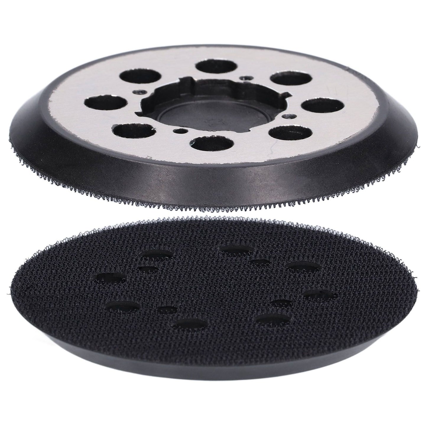 5in Polisher Backing Plate 8-Hole Black Aluminum Alloy for Electric Sander Finishing Buffing V1294-YM0523-3114210132511