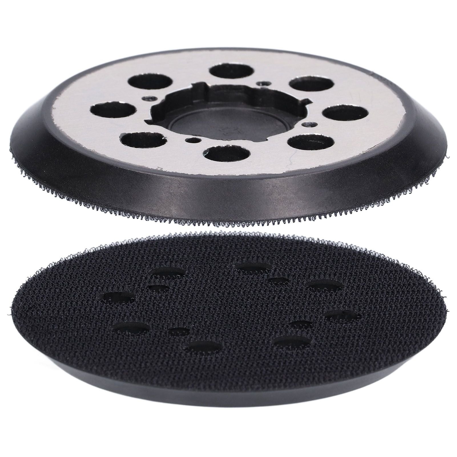 5in Polisher Backing Plate 8-Hole Black Aluminum Alloy for Electric Sander Finishing Buffing V1294-YM0523-3114210132511