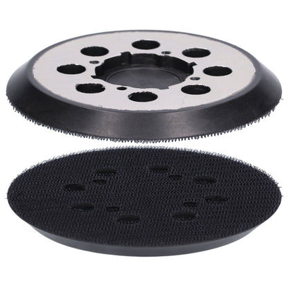 5in Polisher Backing Plate 8-Hole Black Aluminum Alloy for Electric Sander Finishing Buffing V1294-YM0523-3114210132511