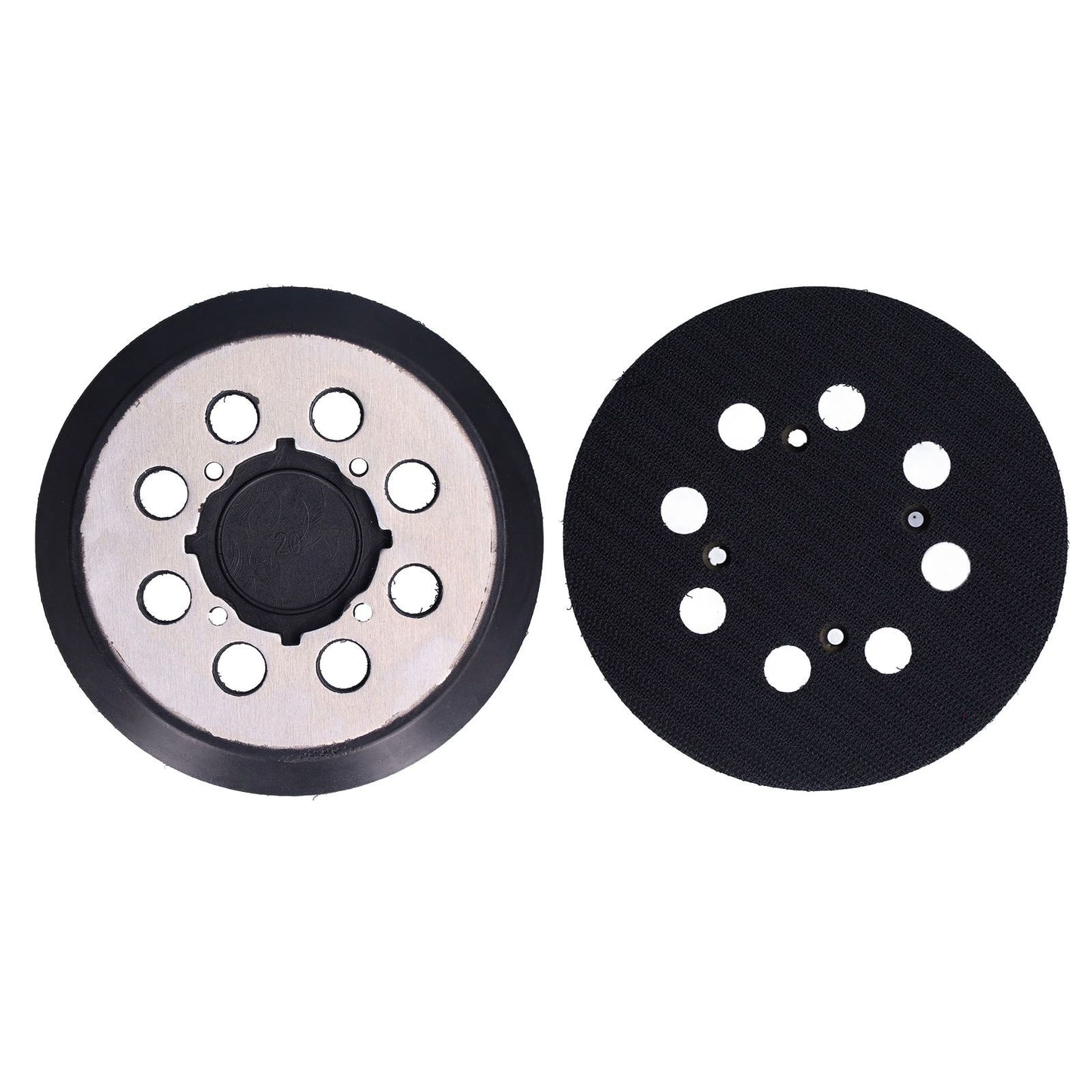 5in Polisher Backing Plate 8-Hole Black Aluminum Alloy for Electric Sander Finishing Buffing V1294-YM0523-3114210132511
