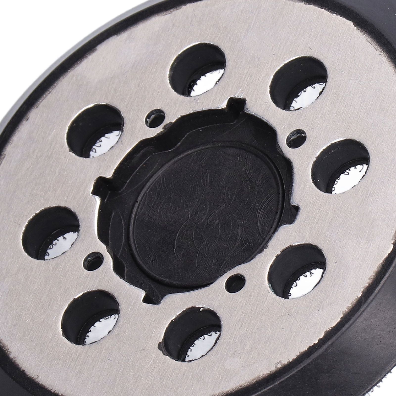 5in Polisher Backing Plate 8-Hole Black Aluminum Alloy for Electric Sander Finishing Buffing V1294-YM0523-3114210132511