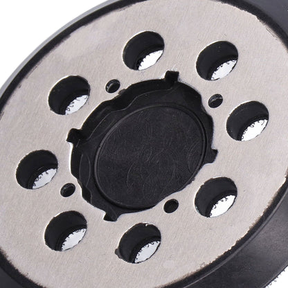 5in Polisher Backing Plate 8-Hole Black Aluminum Alloy for Electric Sander Finishing Buffing V1294-YM0523-3114210132511