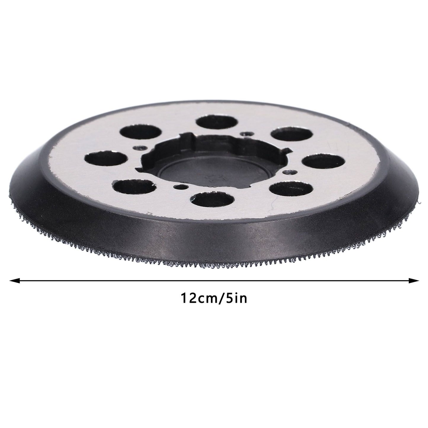 5in Polisher Backing Plate 8-Hole Black Aluminum Alloy for Electric Sander Finishing Buffing V1294-YM0523-3114210132511