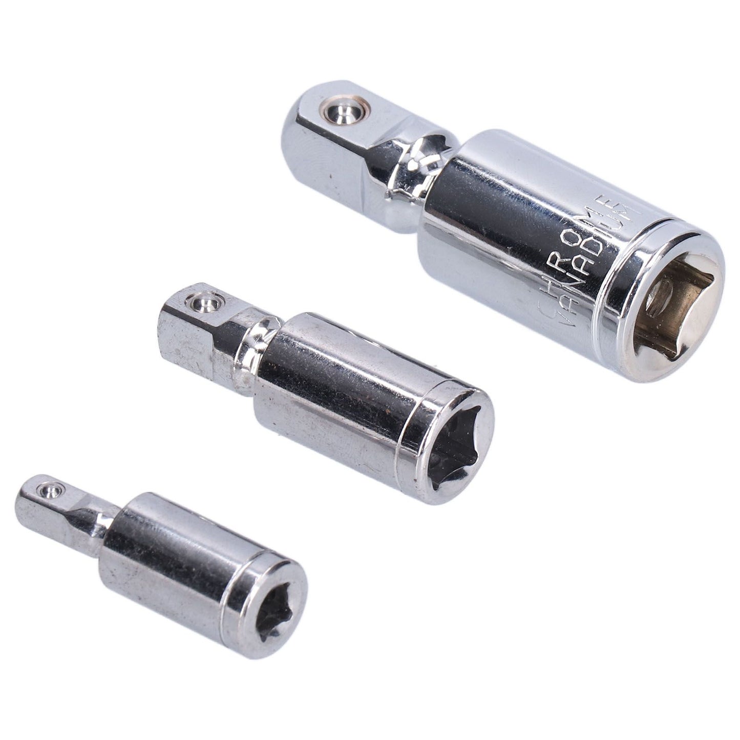 3pcs Universal Joint Socket Adapter 1/2 3/8 1/4 Chrome Vanadium Steel Conversion Tool for Ratchet Wrench V1294-YM0523-3114210132711