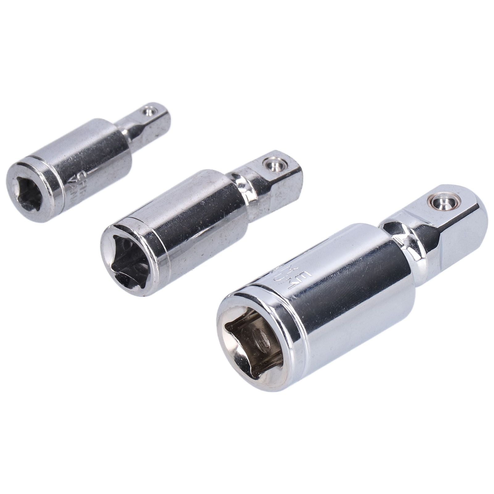 3pcs Universal Joint Socket Adapter 1/2 3/8 1/4 Chrome Vanadium Steel Conversion Tool for Ratchet Wrench V1294-YM0523-3114210132711