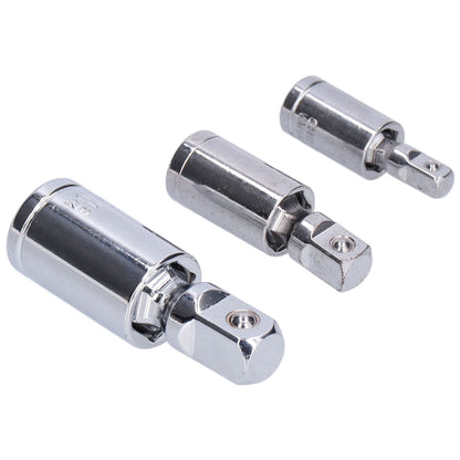 3pcs Universal Joint Socket Adapter 1/2 3/8 1/4 Chrome Vanadium Steel Conversion Tool for Ratchet Wrench V1294-YM0523-3114210132711
