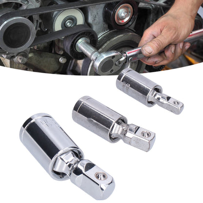 3pcs Universal Joint Socket Adapter 1/2 3/8 1/4 Chrome Vanadium Steel Conversion Tool for Ratchet Wrench V1294-YM0523-3114210132711